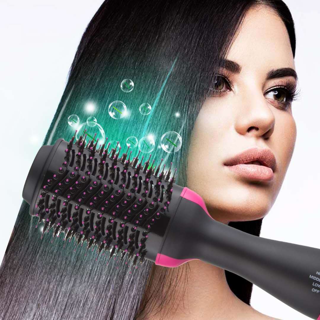 Escova Secadora e Modeladora Multifuncional 5 em 1 – Íons Negativos e Alisador