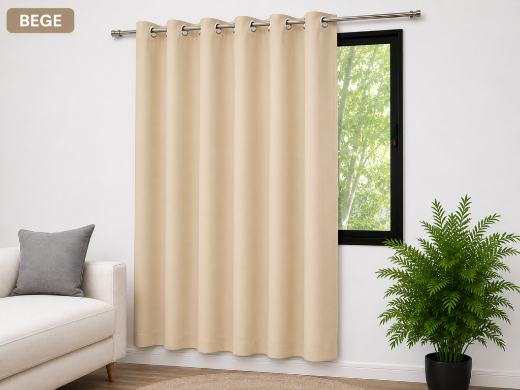 Cortina Blackout com Ilhós 140x140cm